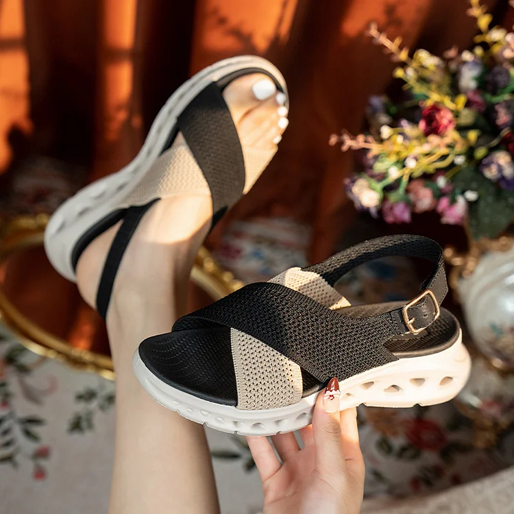 Fashion Sandals Women's Cross Strap Comfortable Breathable Sandals Radinnoo.com