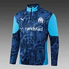 2025/2026 Olympique de Marseille Half-Pull Training Suit Blue-Black Football Jersey Set