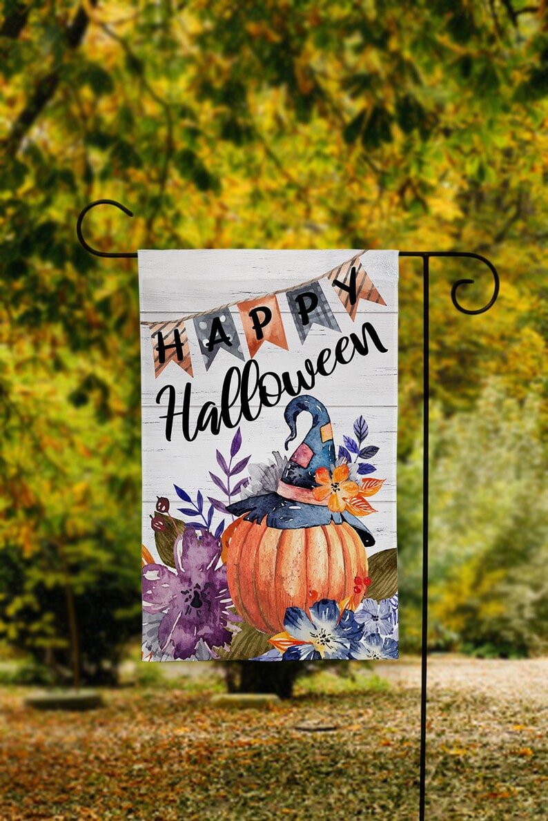 Halloween Garden Flag, Pumpkin Garden Flag