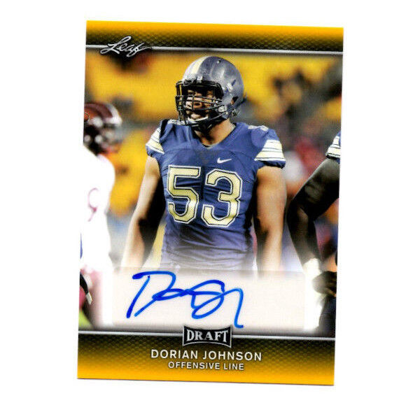 Dorian Johnson Pittsburgh Panthers signed autograph 2017 Leaf Draft rookie card