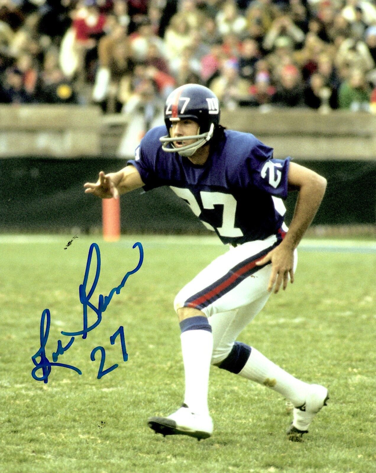 Signed 8x10 BOB GRIM New York Giants Autographed Photo Poster painting - w/COA
