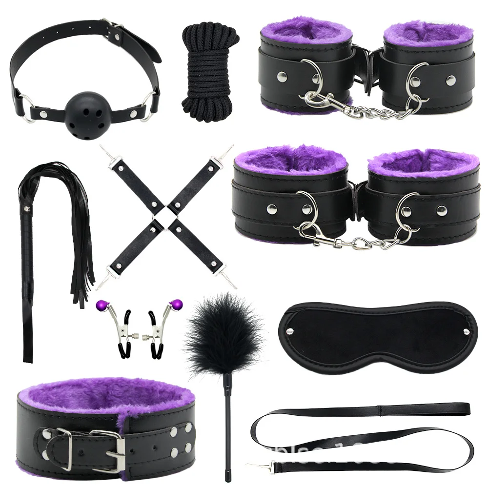 Vavdon - Femdom Sex Toys SM Ankle and Wrist Bed Restraint Devices Gag Blindfolds Whipping Devices Flirting Tools Sex Supplies - SM-22