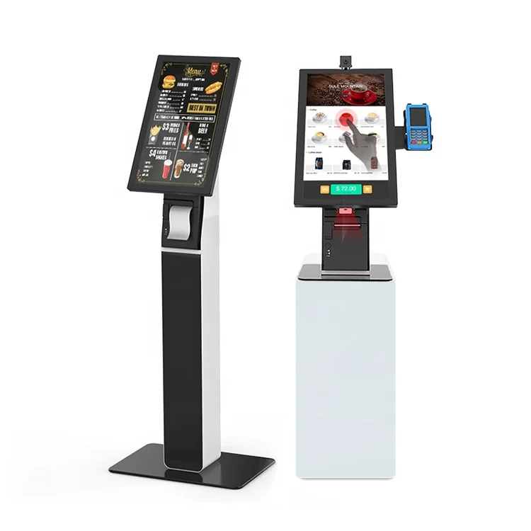21.5 '' Indoor RFID Queue Management System Kiosk RFID Advertising Equipment Touch RFID Restaurant Self Order Kiosk