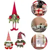 LED Christmas Santa Gnome Pendant with Lights Artificial Plant Elf Doll Ornament