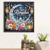 Ramadan Blumenschloss - speziell geformtes Diamantgem&auml;lde - 30*30cm