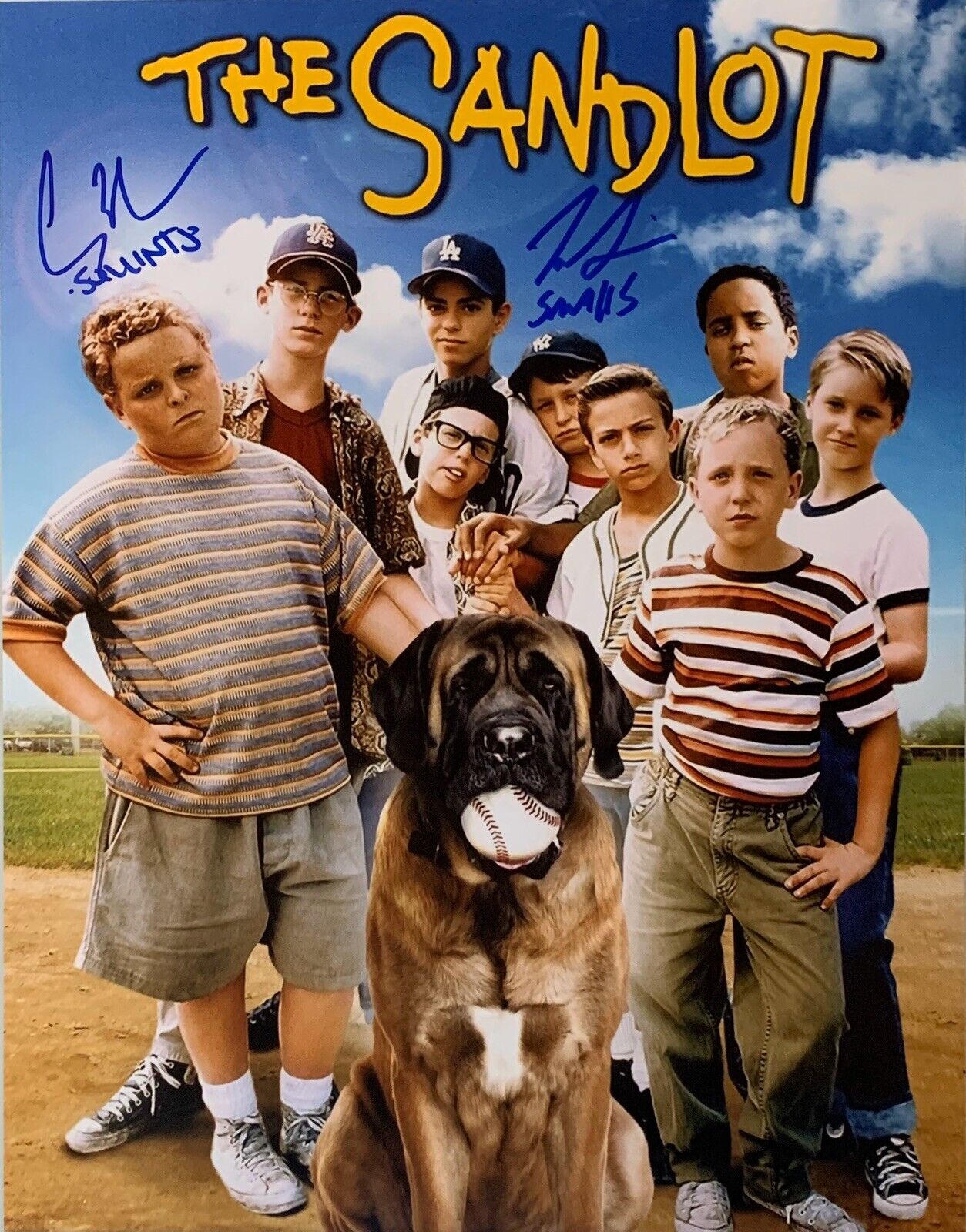 Tom Guiry “Smalls” Chauncey Leopardi “Squints” Sandlot Dual Autographed 11x14