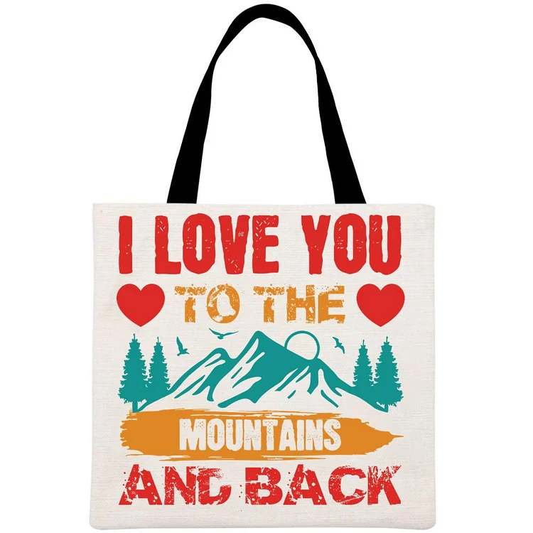 mountaineering Printed Linen Bag-Annaletters