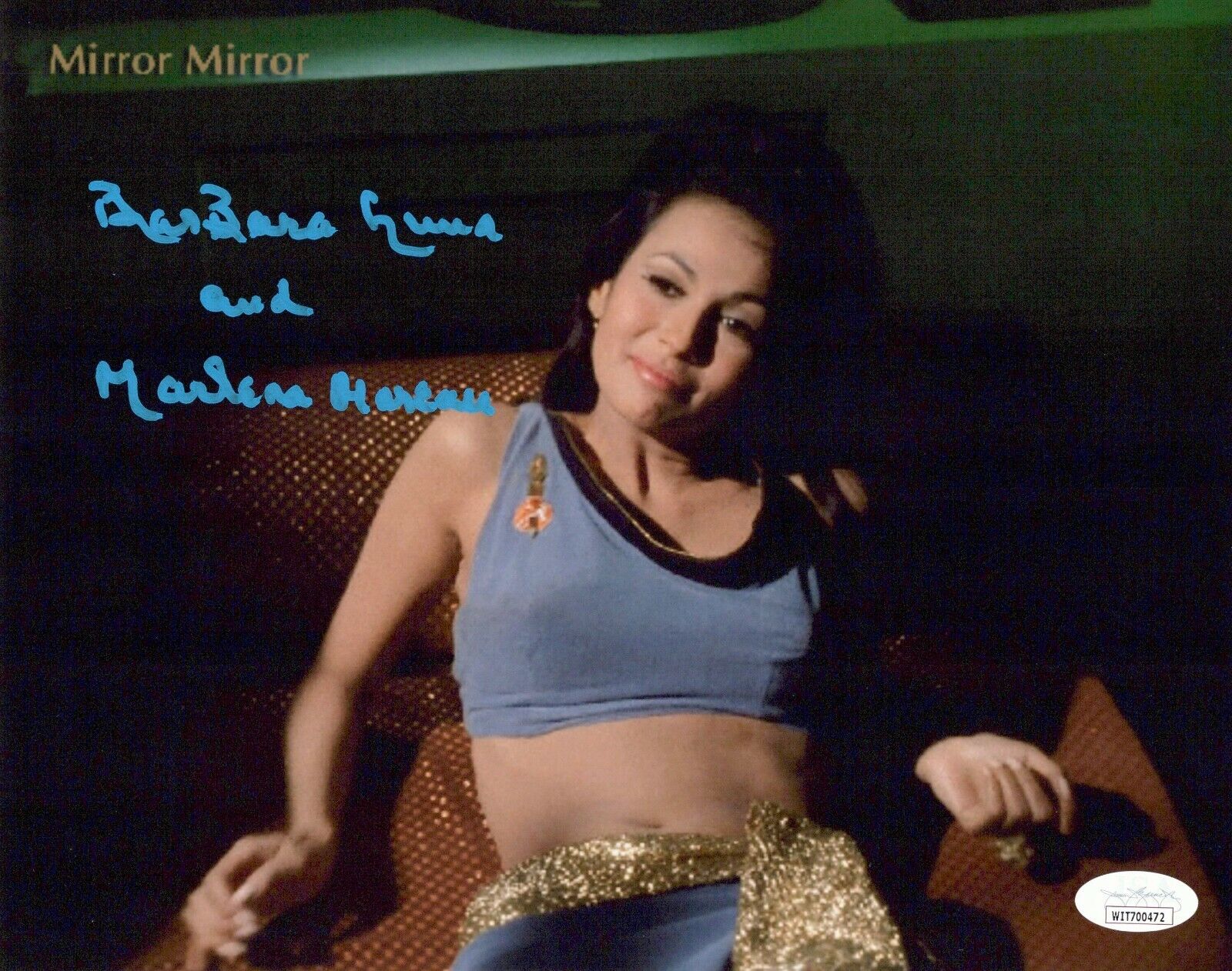 BARBARA LUNA Signed 8x10 STAR TREK ORIGINAL SERIES Photo Poster painting Authentic Auto JSA COA