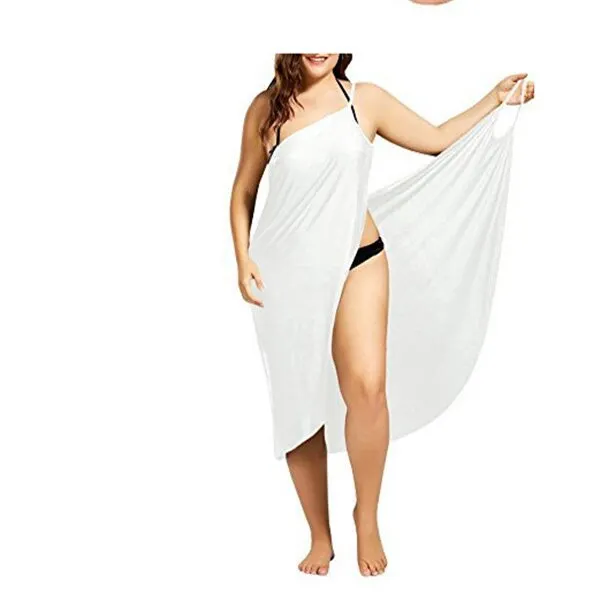 Plus Size 3xl-5xl Summer 2020 Wrap Slip Tunic Cover Dress Up Women Robe De Plage Bandage Backless Dresses Beach Sarong Vestidos