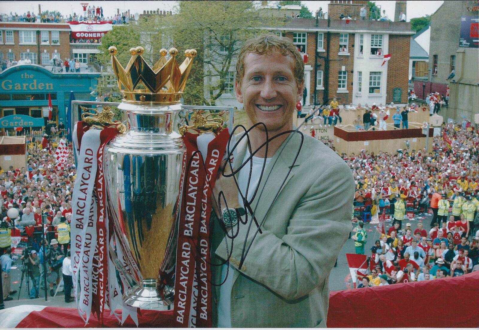 Ray PARLOUR SIGNED Autograph 12x8 Photo Poster painting AFTAL ARSENAL Romford Pele AUTHENTIC