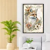 (Big Size) Vintage Poster Fox - 11CT Stamped Cross Stitch 40*60cm/15.75*23.62in