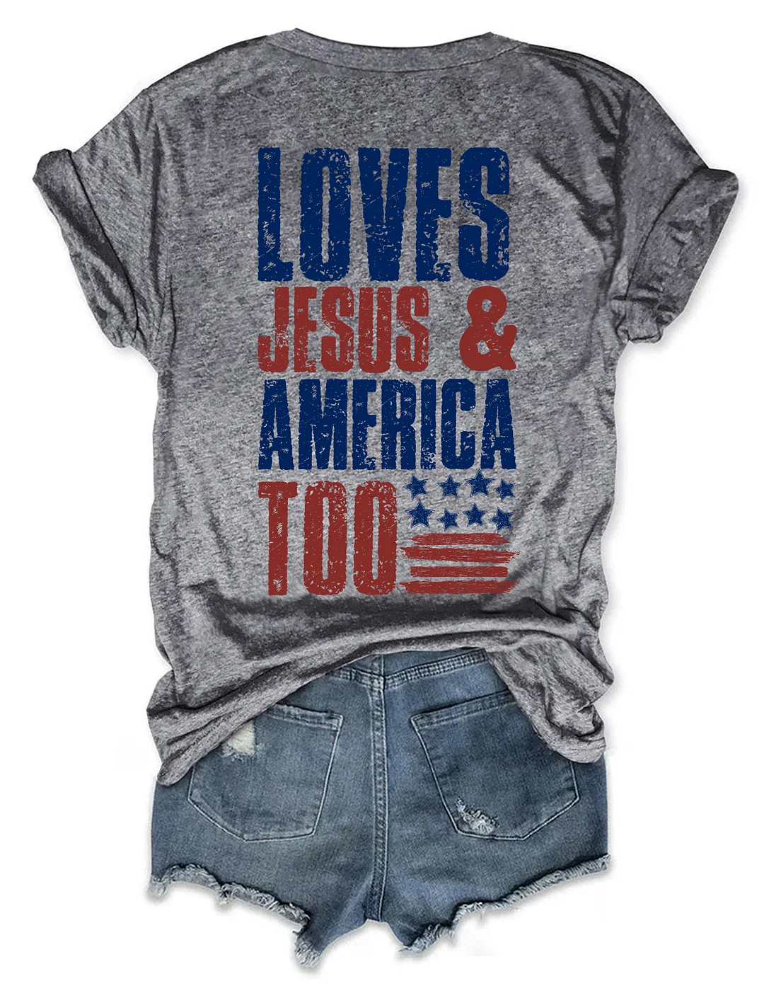 Loves Jesus And America Too T-Shirt