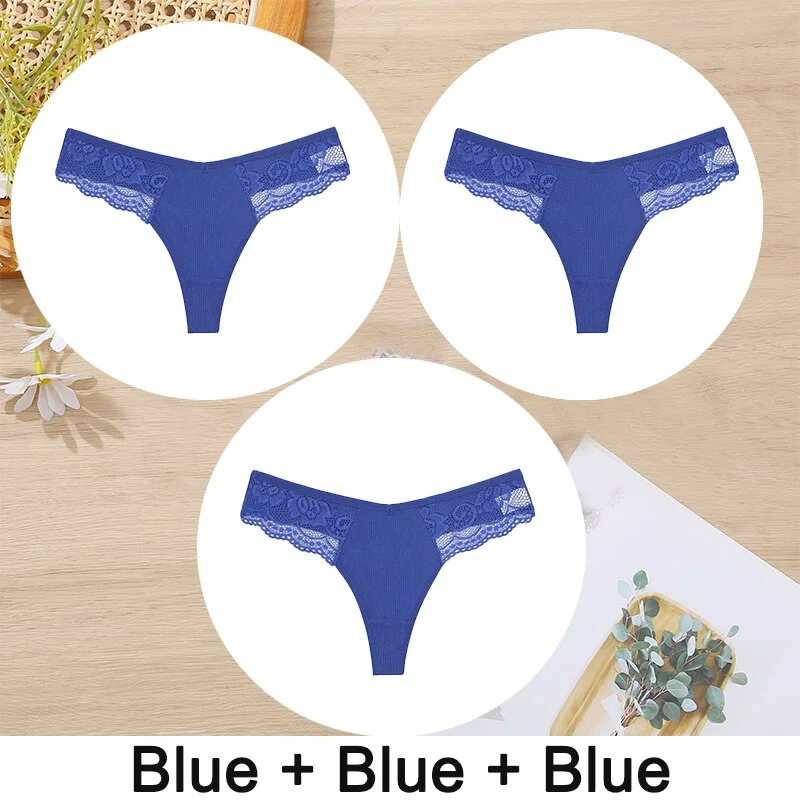 Billionm Cotton Panties for Women Sexy Lace Underwear G-String Underpants Female Perspective Hollow out Soft Intimate Lingerie