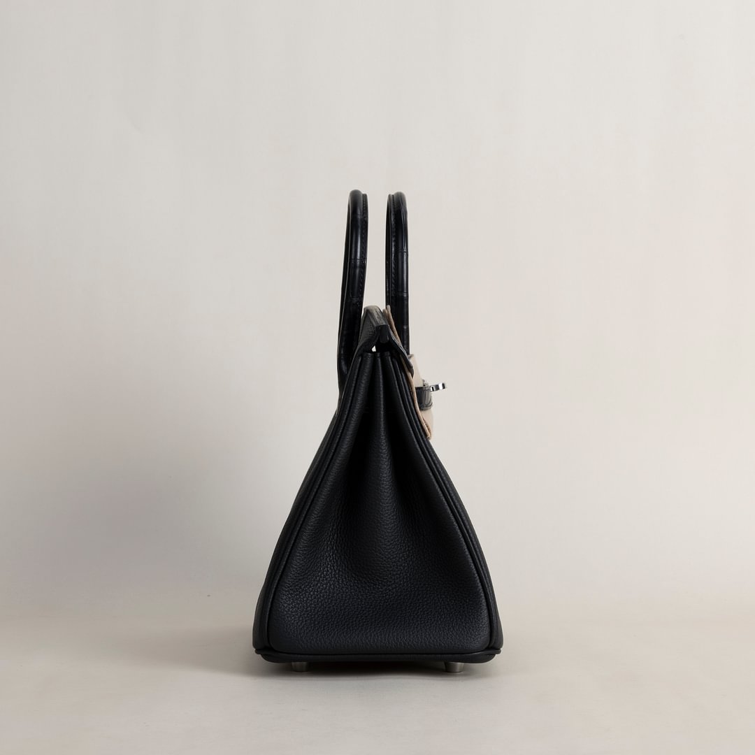 Birkin 25cm Touch Togo/ Nile crocodile 89 Noir PHW