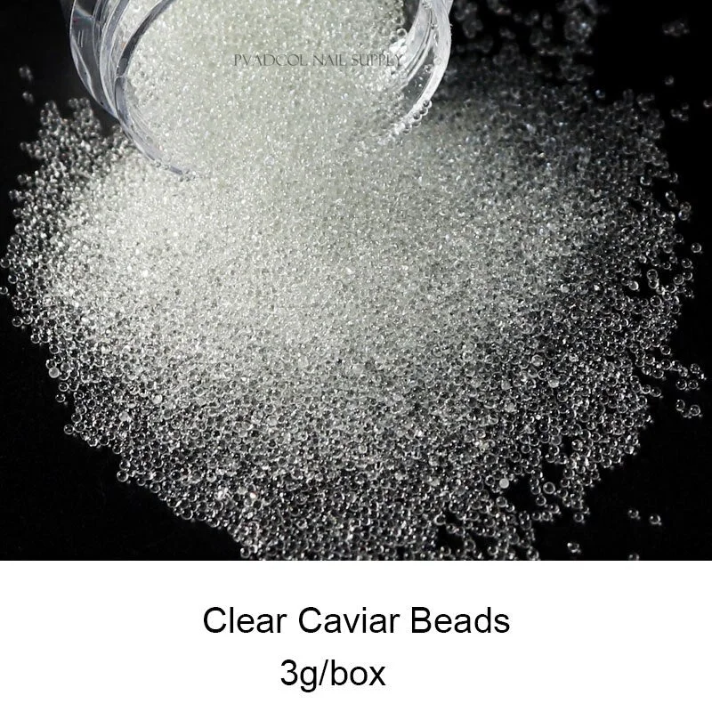 Glass Crystals Pixie Nail Art Rhinestone Micro Caviar Beads Manicure Decoration 3D Nails Mini Rhinestones-Nail Inspo