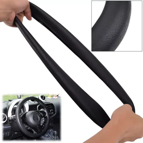 Dronehint 16" Black Universal Soft Silicone Car Trunk Interior Steering Wheel Parts Cover (For: Acura) Parts