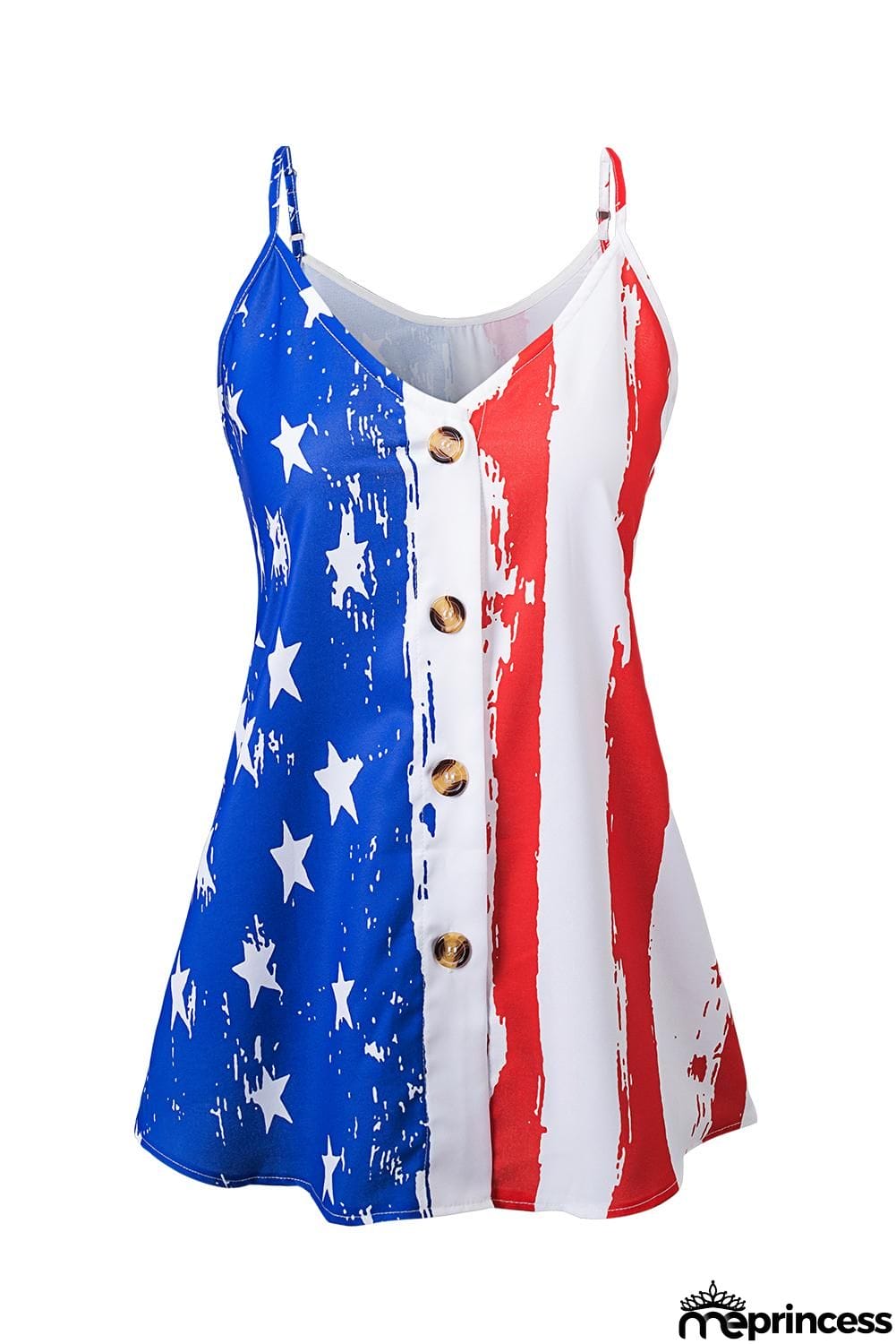 Floral Print Button Up Tank Top