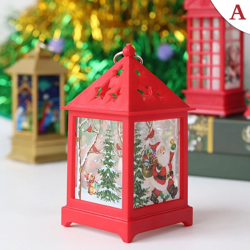 Christmas Light Portable Candle with LED Lights Mini Lantern Decorative For Xmas Decor New Year 2023 Party Supplies