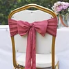 Plain Colors Bowknot Wedding Event Chair Decor Covers
