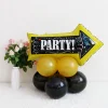 10PCS Graduation Party Decoration Cartoon Black Golden Aluminum Film Latex Balloons Celebration Supplies