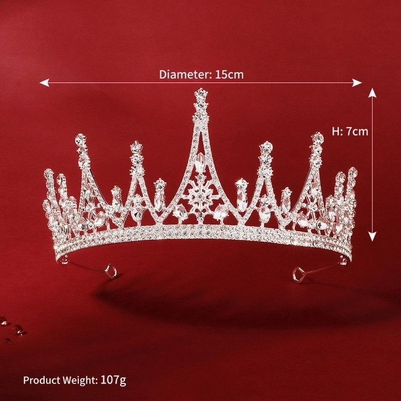 Bridal Crown Earrings Suit Temperament Ladies Dress Accessories Shape Birthday Cake Crown