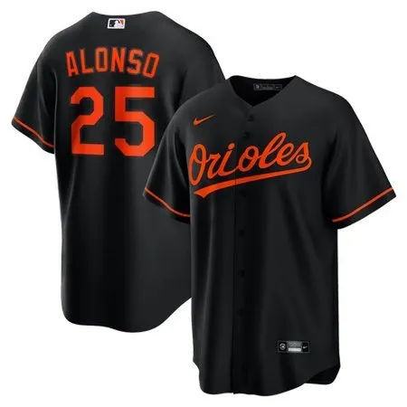 Youth Baltimore Orioles #25 Pete Alonso Nike Black Alternate Replica Jersey