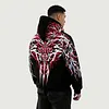 High-Performance Polyester Motorcycle Jacket with Flame Design and Full Protection for Riders by Inlyline