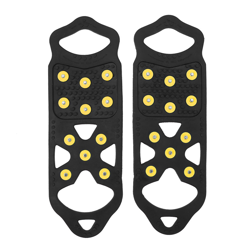 

11 Teeth Anti Slip Gripper Spike Cleats Outdoor Snow Shoe Covers Crampons, Red, 501 Original