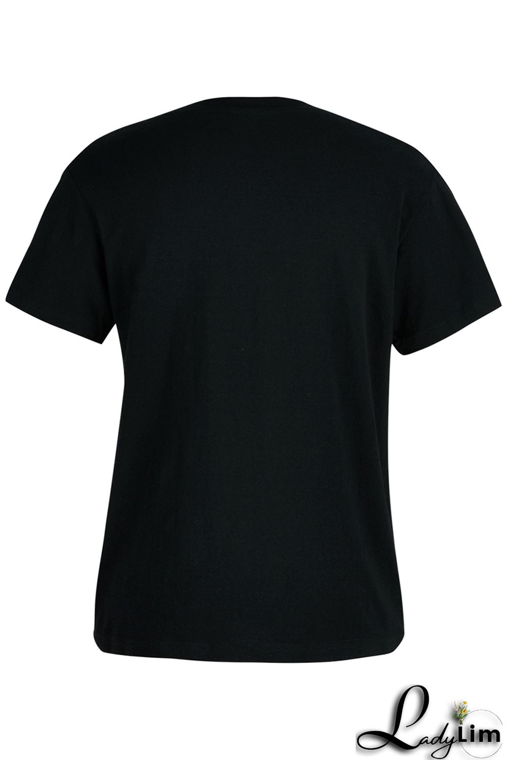 White Fashion Casual Letter Print Basic O Neck T-Shirts