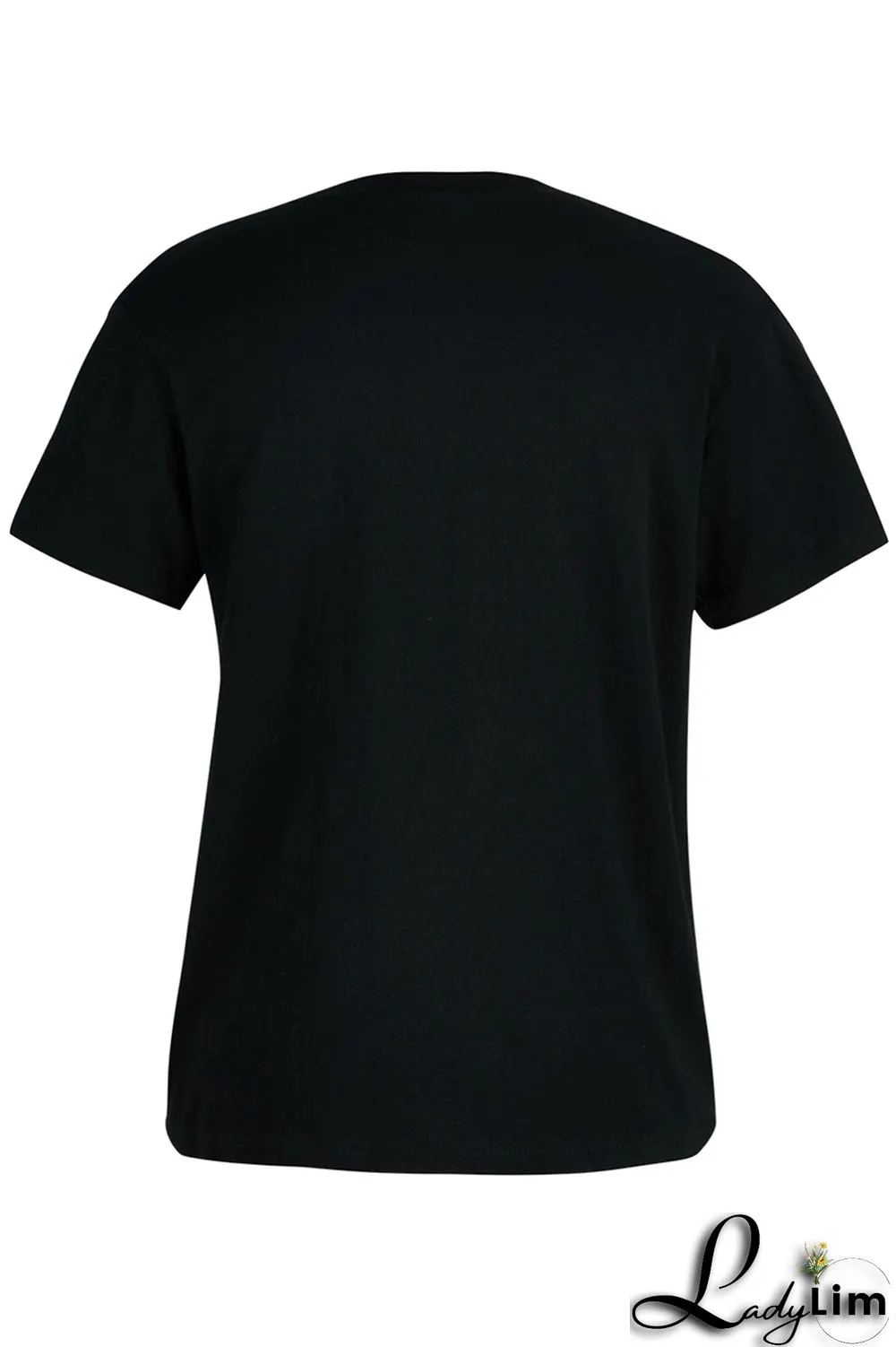 White Fashion Casual Letter Print Basic O Neck T-Shirts