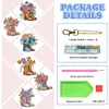 6pcs DIY Flower Boots Diamond Painting Double Sided Keychains