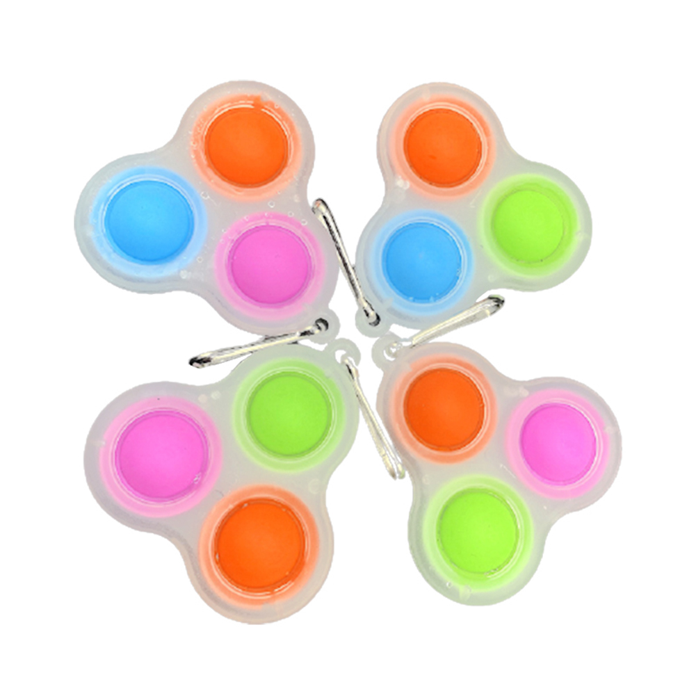 

Kids Luminous Finger Gyro Keychain Bubble Press Board Adult Fingertip Toy, 501 Original