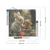 Lapin De P&acirc;ques-Perceuse Ronde Peinture Diamant-40*40Cm