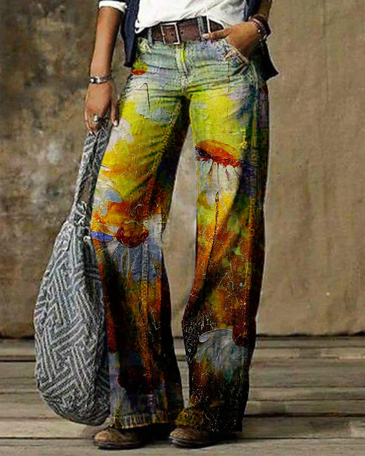 Floral Casual Pants