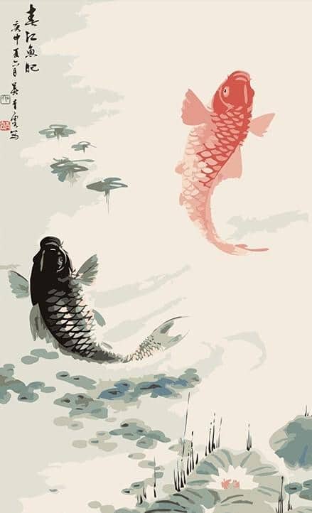 

Chinese Koi Fish – Paint By Numbers - 40*50CM, 501 Original