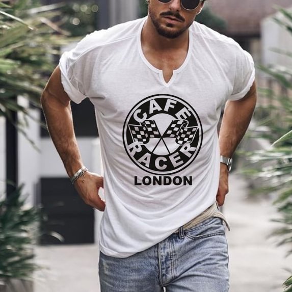 Motorcycle Print T-shirt