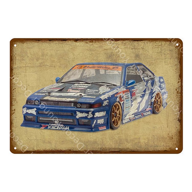 Super voiture de course - Enseigne Vintage Métallique/enseignes en bois - 20*30cm/30*40cm
