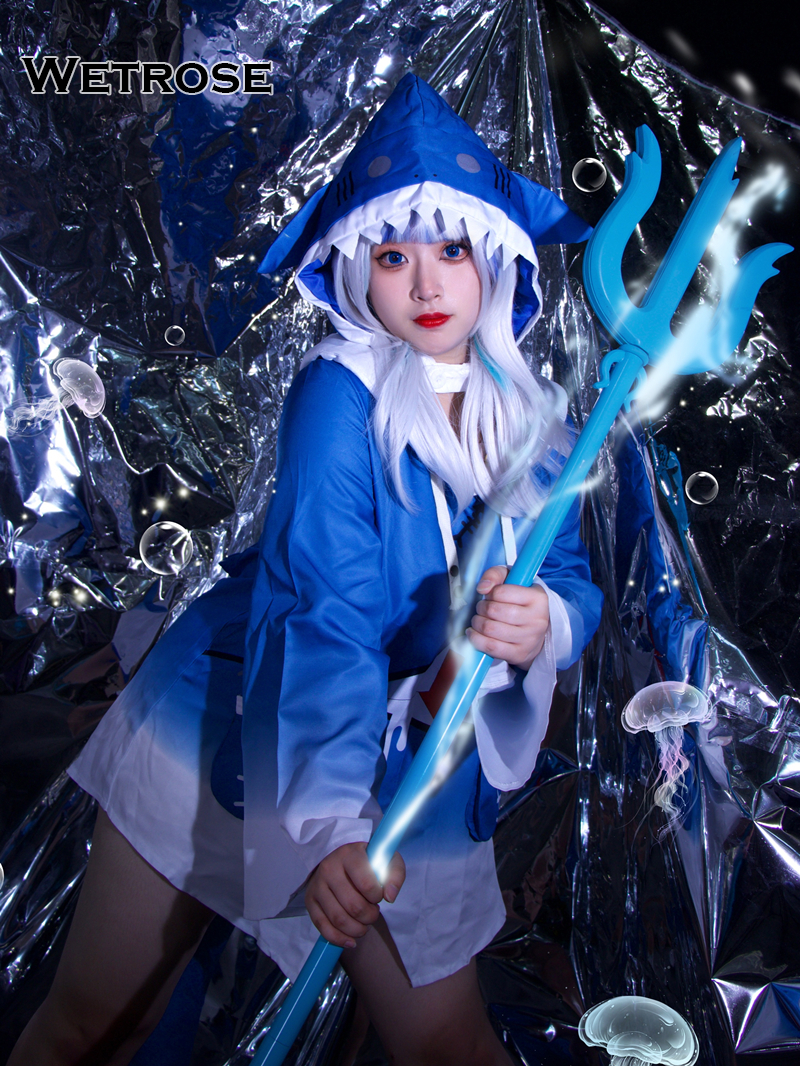 [Wetrose] Pre-Order Gawr Gura Shark Weapon Model Trident Hololive EN Vtubers Cosplay Props Holo Gauru
