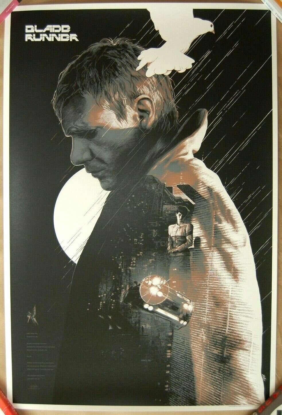 GABZ - BLADE RUNNER Screen Print Poster /350 Regular Harrison Ford Ridley Scott