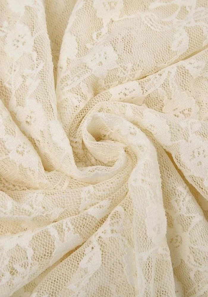 Brownm Grunge Lace Midi Skirt