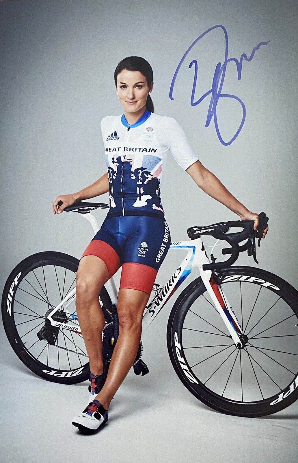 Lizzie Deignan Genuine Signed 12x8 Photo Poster painting - Team GB - Olympics - Cycling 2