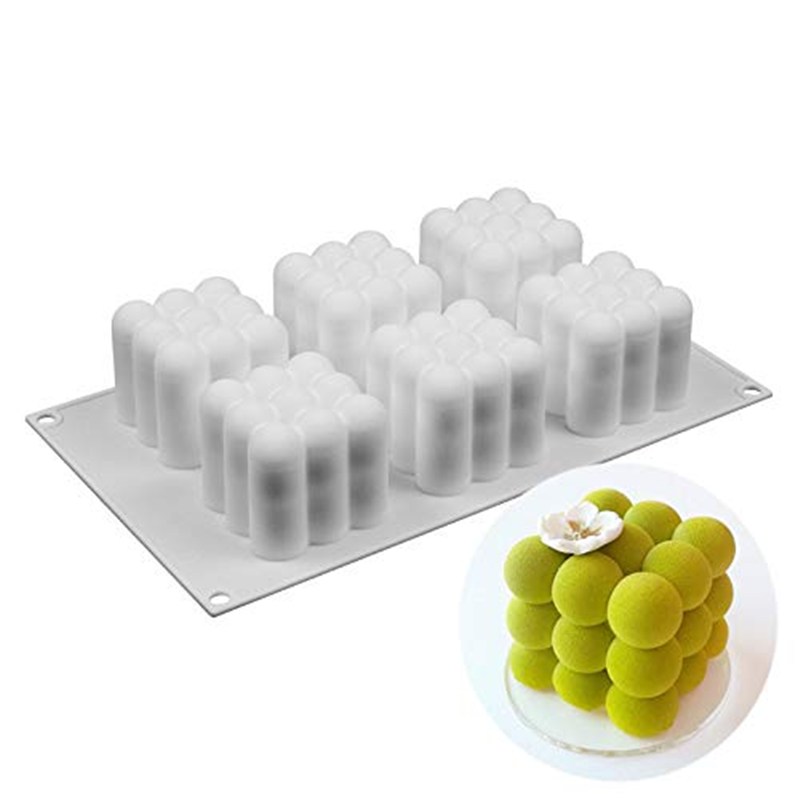 

Silicone 6 Cube Cake Mold 3D Cube Silicone Mousse Cube Mold 3D Ball, 501 Original