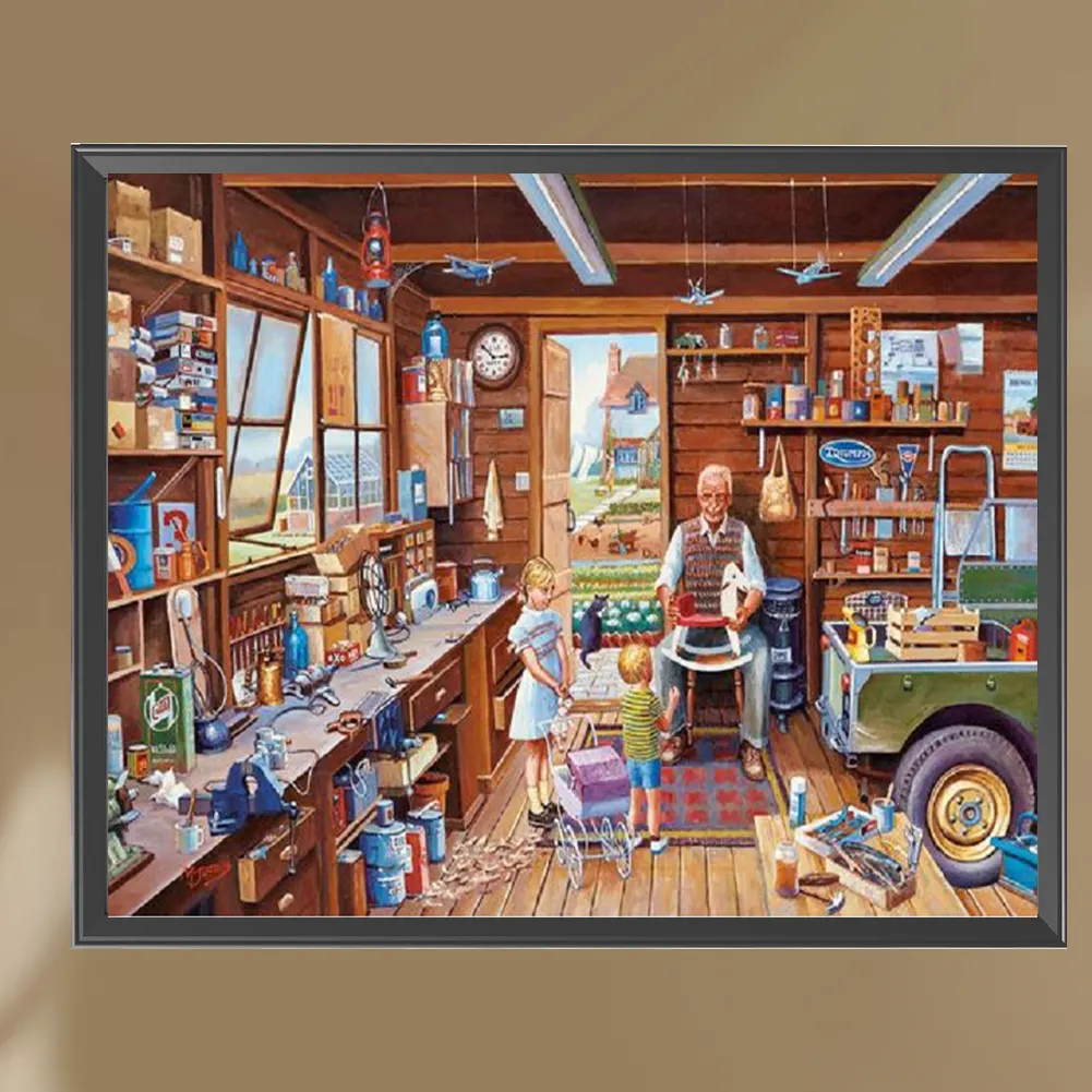 Diamond Painting - Full Square Drill - Cozy Tool Room(Canvas|50*40cm)
