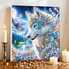 Framed Diamond Painting - Special Shaped - Wolf (25x25cm)