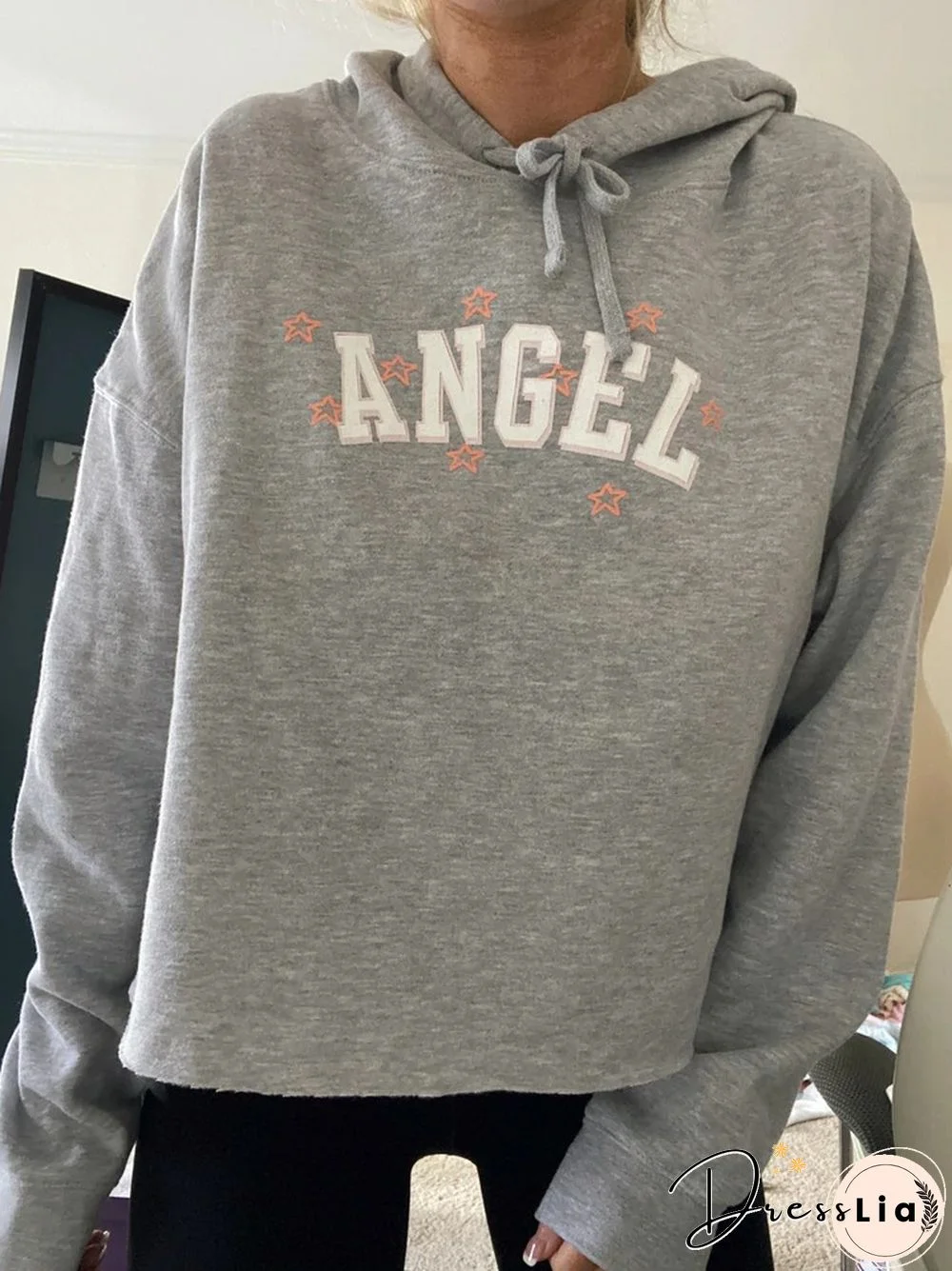 Angel Cropped Hoodie