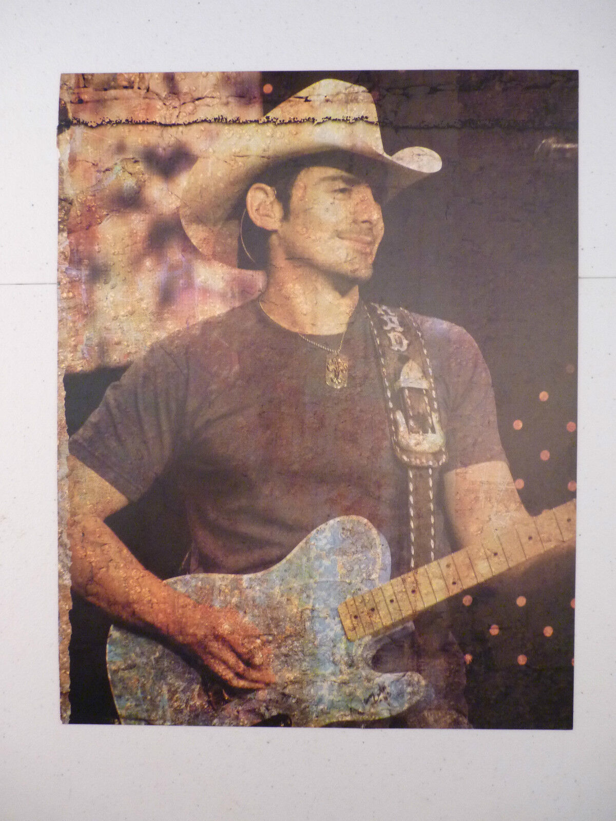 Brad Paisley Guitarist 12x9 Coffee Table Book Photo Poster painting Page Country Music