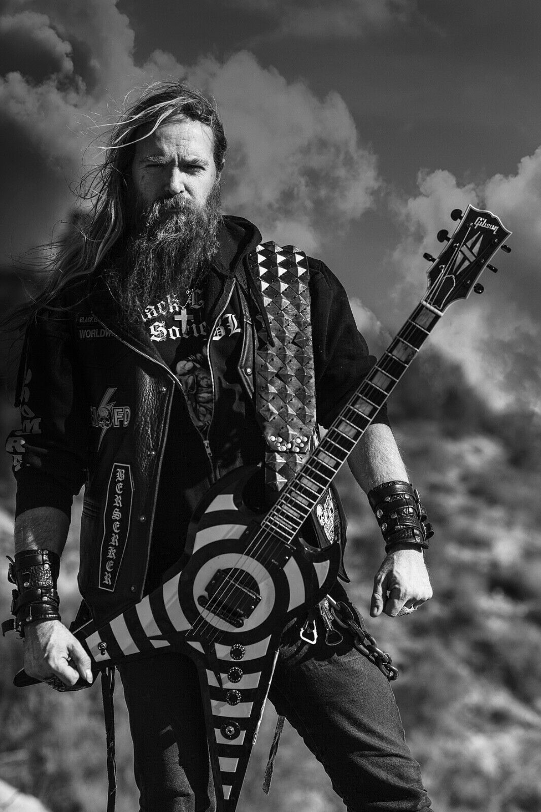 Zakk Wylde Ozzy Osbourne BLS 8x10 Photo Poster painting Black Label Society guitar