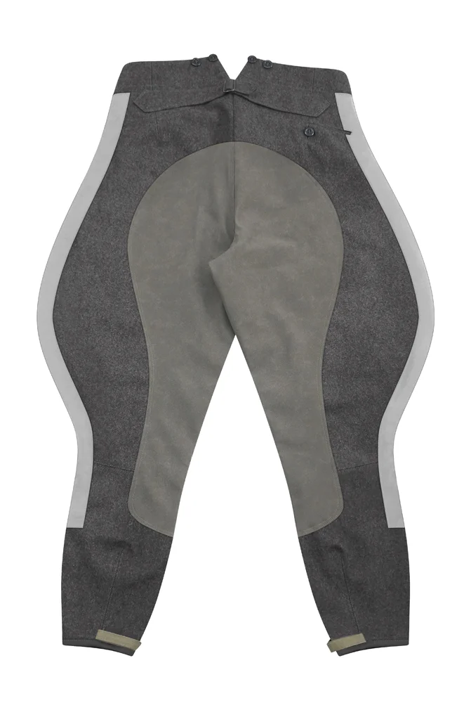   Elite German General Stone Grey Wool Riding Breeches German-Uniform