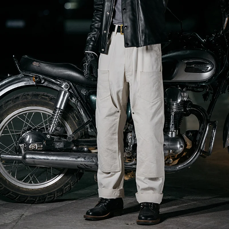 Retro Motorcycle Casual Workwear Riding Casual Pants