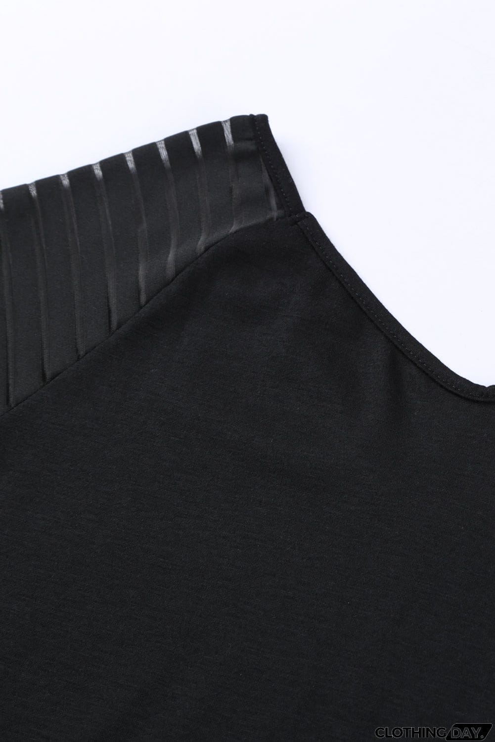 Sheer Stripe V-Neck Top